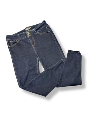 👖 Torrid Super Soft Jegging Jeans Womens 16R High Rise Button Fly Dark Wash